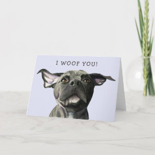 Cute Hund jag vör dig Valentines day Kort