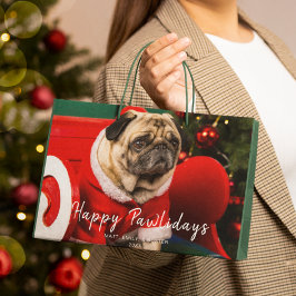 Cute Hund-julfoto-Helgdag Pawlidays-Grönt