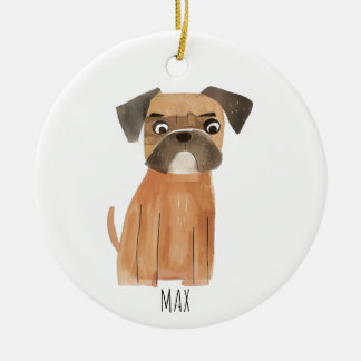 Cute Hund Julgransprydnad Keramik
