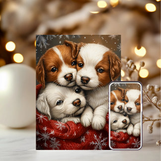 Cute Hund-julkort Julkort