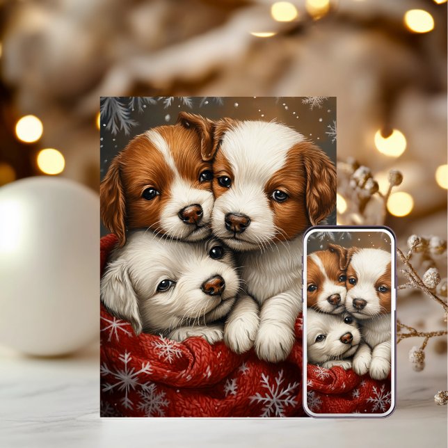 Cute Hund-julkort Julkort (Skapare uppladdad)