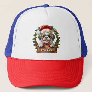Cute Hund-julprydnad - God jul Keps