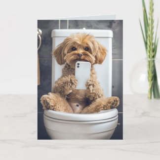 Cute Hund-kontroll Mobil i Toilet Folate Card Tack Kort