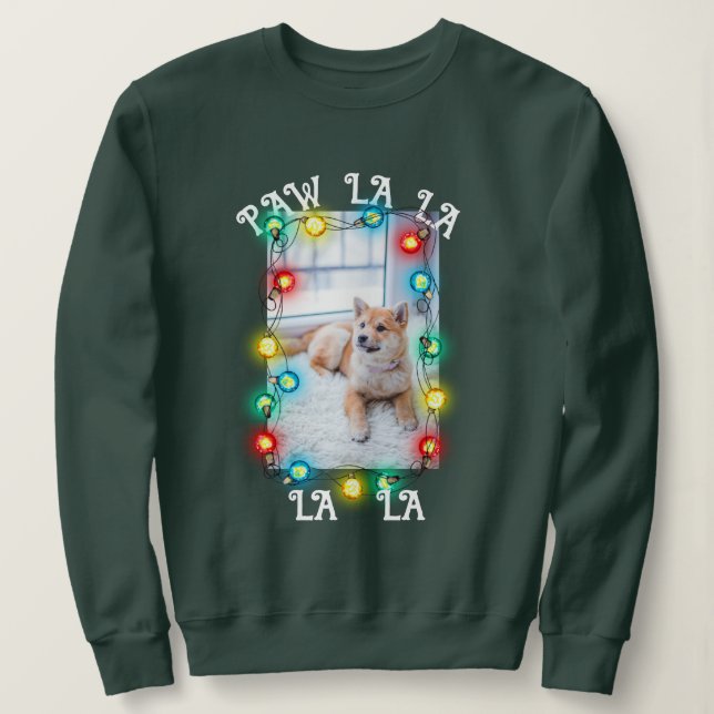 Cute Hund la Tass la Pet-julfotnotsskjortan T Shirt (Design framsida)