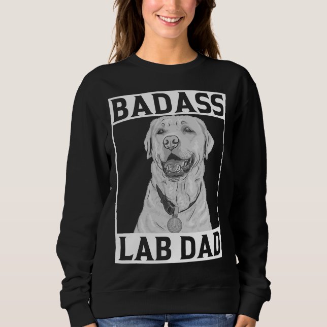 Cute Hund Labrador Pappa T Shirt (Framsida)