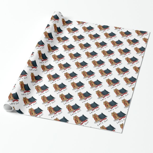 Cute Hund - Låt oss! Yorkshire Terrier (Yorkie) Presentpapper (Utrullad)