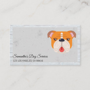 Cute Hund-Logotyp Brickmun Gräns Visitkort