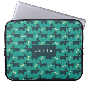 Cute Hund med Öron och ben med diskett Laptop Fodral