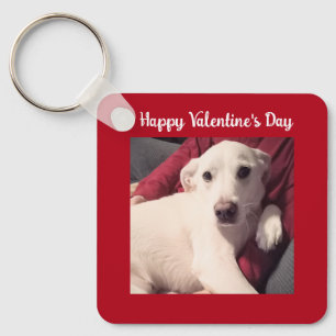 Cute Hund med Pappa Valentines day 2-foto Nyckelring