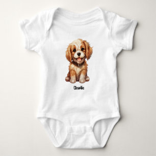 Cute hund med redigerbart namn t shirt