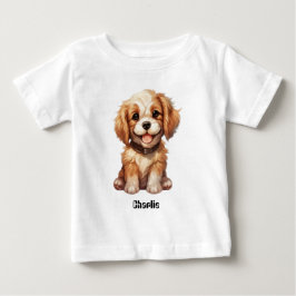 Cute hund med redigerbart namn t shirt