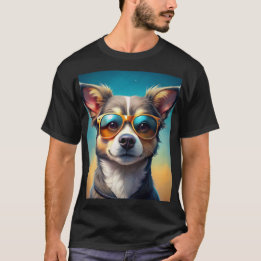 Cute hund med solglasögon t shirt
