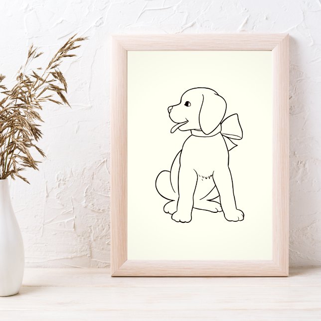 Cute Hund Minimalist Wall Art Poster (Skapare uppladdad)