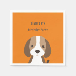 Cute hund - modernt eget namn pappersservett