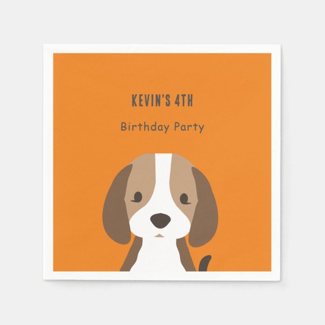 Cute hund - modernt eget namn pappersservett (Framsidan)