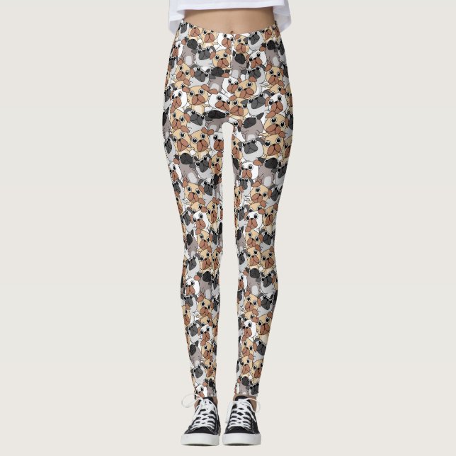Cute Hund Mönster Leggings (Framsida)