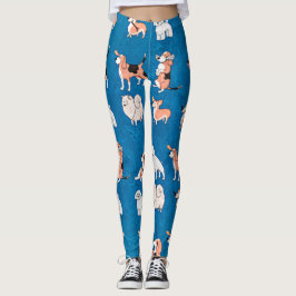 Cute hund mönster leggings