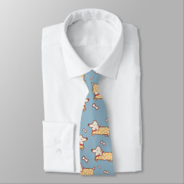 Cute Hund och Bone Seamless Mönster Slips