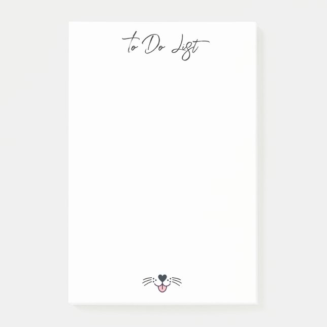 Cute hund och eget namn,Enkel Personlig Post-it Block (Framsida)