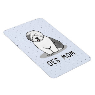 Cute Hund OES Mamma Old English Sheepdog Mamma (Gr Magnet