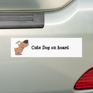 Cute Hund ombord Bildekal