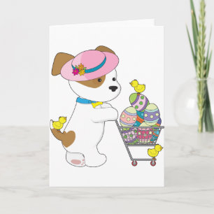 Cute Hund-Påskägg Helgkort