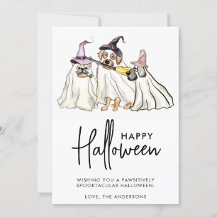 Cute Hund Personlig Pets Happy halloween Julkort