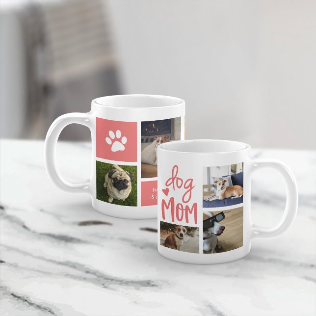 Cute Hund Pet Photo Collage Coffee Mugg (Skapare uppladdad)
