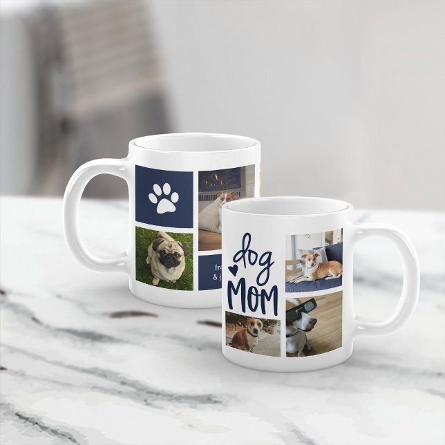 Cute Hund Pet Photo Collage Coffee Mugg (Skapare uppladdad)