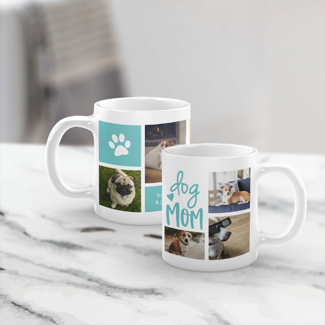 Cute Hund Pet Photo Collage Coffee Mugg (Skapare uppladdad)