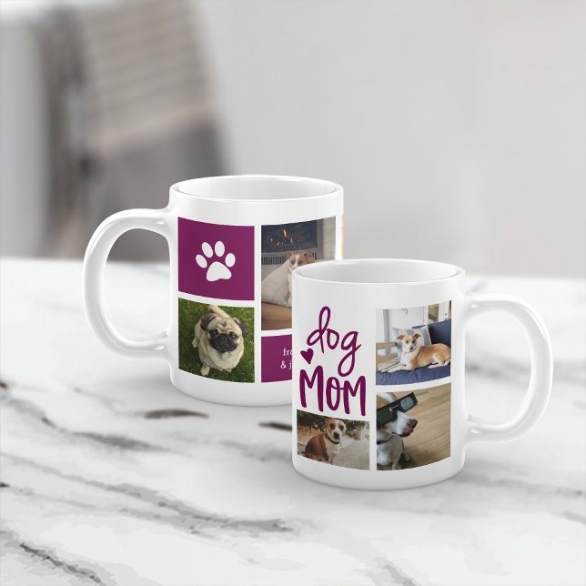 Cute Hund Pet Photo Collage Kaffemugg (Skapare uppladdad)