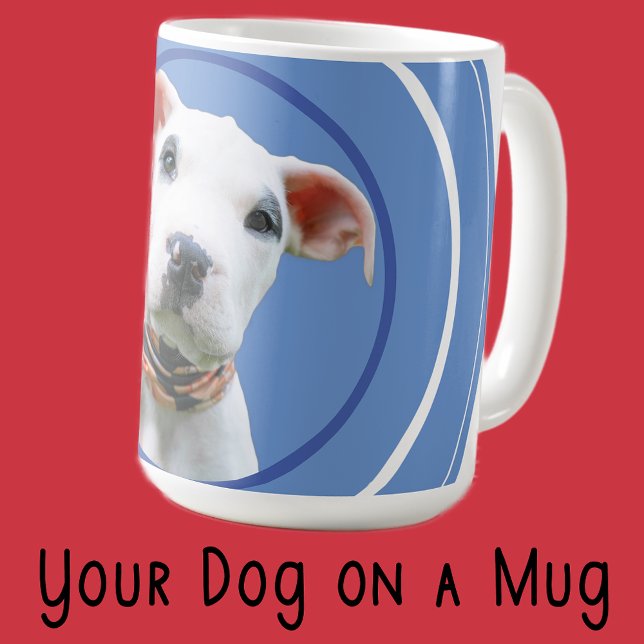 Cute Hund Pet Photo for Mamma Pappa Grandma Grandp Kaffemugg (Skapare uppladdad)