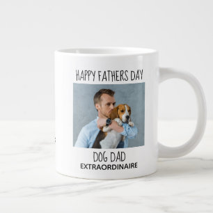 Cute Hund Pet Photo Lycklig Fars dag Jumbo Mugg