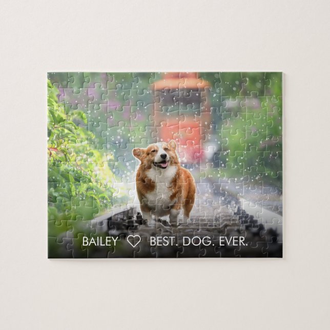 Cute Hund Pet Photo Personlig Anpassningsbar Pets  Pussel (Horisontell)