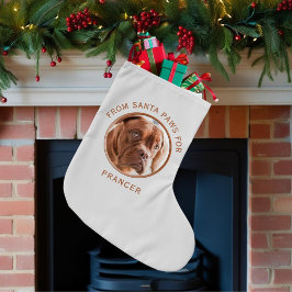 Cute Hund Pet Photo White-julklapp Liten Julstrumpa