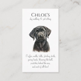 Cute Hund Pet Sitter Dog Walker Business Visitkort