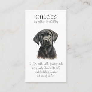 Cute Hund Pet Sitter Dog Walker Business Visitkort