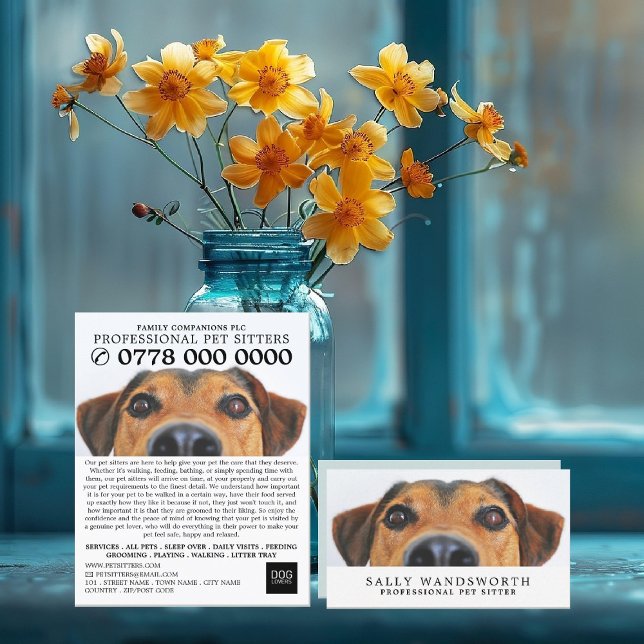 Cute Hund, Pet Sitter Visitkort (Skapare uppladdad)
