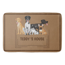 Cute Hund Pet Välkommen hem party DIY namn Badrumsmatta