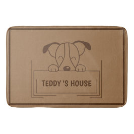 Cute Hund Pet Välkommen hem party DIY namn Badrumsmatta