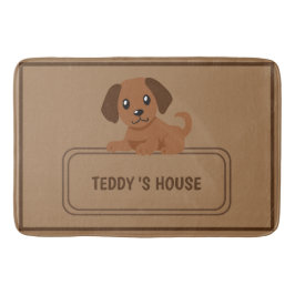Cute Hund Pet Välkommen hem party DIY namn Badrumsmatta