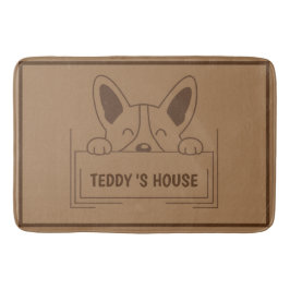 Cute Hund Pet Välkommen hem party DIY namn Badrumsmatta