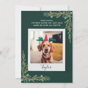 Cute Hund Photo Anpassningsbar jul Julkort