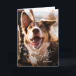 Cute Hund Photo Modern jul Helgkort<br><div class="desc">Modern julkort med ett enkelt och minimalt format med det söta "Hårig och ljus" i hälsning i ett elegant-skript över en bild av din hund. Insidan har en fotokollage med tre foton i lodrät tillsammans med ditt personlig-meddelande i svartvitt.</div>
