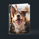 Cute Hund Photo Modern jul Helgkort<br><div class="desc">Modern julkort med ett enkelt och minimalt format med det söta "Hårig och ljus" i hälsning i ett elegant-skript över en bild av din hund. Insidan har en fotokollage med tre foton i lodrät tillsammans med ditt personlig-meddelande i svartvitt.</div>