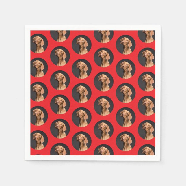 Cute Hund Photo Modern Pappersservett (Framsidan)