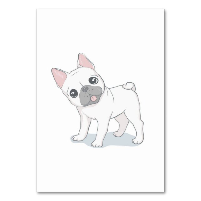 Cute Hund Puppy | Bidrag för Hundälskare Bordsnummer (Framsidan)