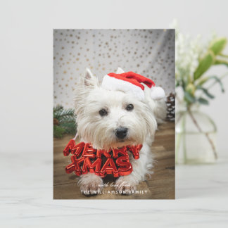 Cute Hund Puppy God jul Card Julkort