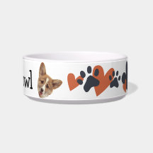 Cute Hund Puppy Personlized Photo Namn Bowl