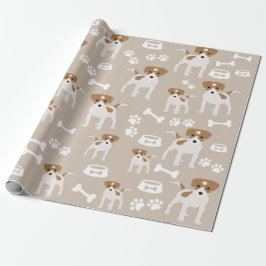 Cute Hund Puppy Tass avtryck Mönster Presentpapper
